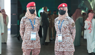 Female participation at World Defense Show in Riyadh